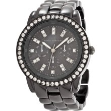 Sofia by Sofia Vergara Ladies Stone Accent with Round Black Case,