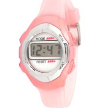 Solo Ladies Girls Digital Watch Salmon Pink Plastic Strap