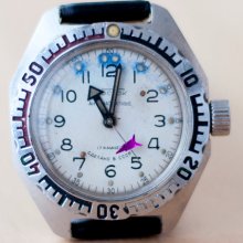 Soviet watch Russian watch Men watch Mechanical watch men's - RARE - tiny rocket on the seconds hand - 