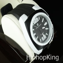 Special Offer 2 Pac Classy Trendy Hip Hop Watch Round Big Hands Easy Read Dial