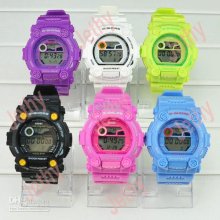 Sports Watch G-shors Sh-697 Digital Watches Silicone Jelly Candy Men