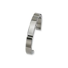 Stainless Steel Brushed and Polished Cuff Bangle