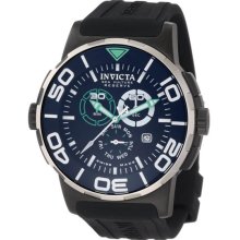 Stainless Steel Reserve Sea Vulture Quartz Chronograph Black Rubber Strap Black