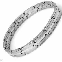 Stainless Steel Silver Designer Unisex Bracelet 8