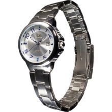 Steinhausen Ladies Metal Quartz With Date White Dial Watch (silver)