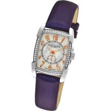 Stuhrling 163a 121q2 Classique Carnegie Swiss Quartz Mop Leather Womens Watch