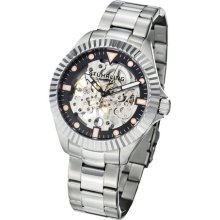 Stuhrling Original 110 33111 Diadem Mechanical Skeleton Ss Bracelet Mens Watch