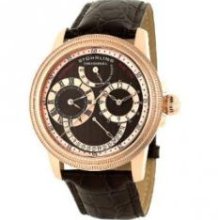Stuhrling Original 283.3345K59 Saturnalia DT Automatic Dual Time Brown Watch