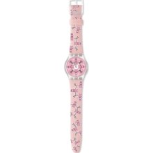 SUPK108 Swatch Unisex Love Hands Pink Dial And Strap Watch