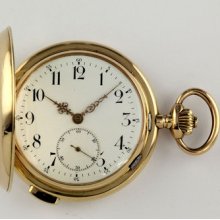 Swiss Carillon Repeater Hunter Pocket Watch Taschenuhr Repetition 1896 Montre