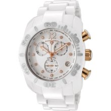 Swiss Legend Men's Commander White Diamond (0.144 Ctw) Chrono Rose Gol