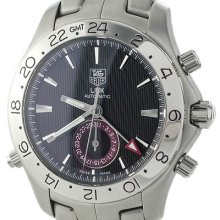 Tag Heuer Link Gmt Wjf2115 Stainless Steel Silver Swiss Automatic Mens Watch