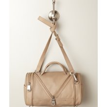 Taupe Marc New York Leather Zipper Satchel