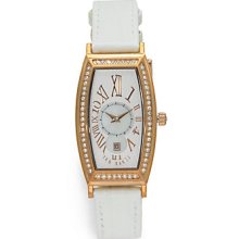 Ted Baker Rhinestone Mother-of-Pearl Dial Watch/White - White