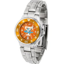 Tennessee Lady Volunteers Competitor AnoChrome Ladies Watch with Steel Band and Colored Bezel