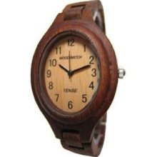 Tense Wood Womens Oval Sandalwood Wood Watch - Dark Bracelet - Light Dial - L7301S Tense Wood Womens Oval Sandalwood Wood Watch - Dark Bracelet - Light Dial - L7301S