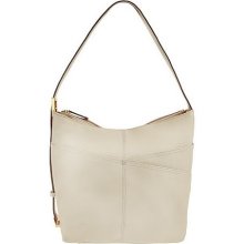 Tignanello Pebble Leather Bucket Hobo with Adjustable Shoulder Strap - Soft Gold - One Size