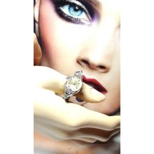 Timex Diamond Chips 14k White Gold Vintage Ladies Wrist Watch Bracelet