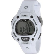 Timex Mens Ironman Triathlon 30 Lap Digital Display Alarm Shine White Watch