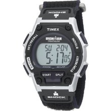 Timex T5k198 Men's Ironman Velcro Strap Full Size Shock 30 Lap Sports Watch