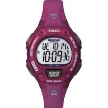 Timex Womens T5k652 Ironman Traditional 30-lap Mid-size Raspberry Resin Strap Wa