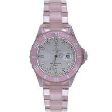 Toy Unisex Round Case Pink Band Quartz Analog Watch 2006pkslp