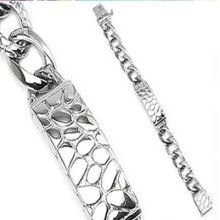 Turtle Shell Texture Stainless Bracelet Wristband K103