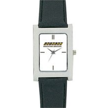 Unisex Platinum Watch With Rectangular Bezel