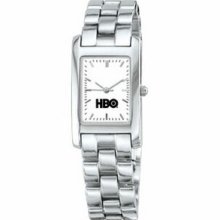 Unisex Silver Watch With Rectangular Dial