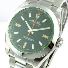 Unworn Rolex Anniversary Green Milgauss Steel 116400v