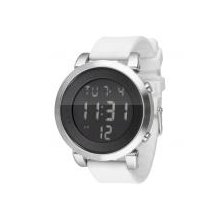 Vestal Digital Doppler Rubber High Frequency Collection Watches White/Brushed Silver/Black One Size Fits All