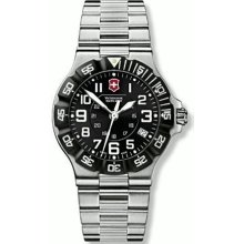 Victorinox Swiss Army Men's Summit XLT 241344 Silver Stainless-Steel Swiss Quartz Watch with Black Dial