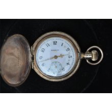 Vintage 0 Size Elgin Hunting Case Pocket Watch Fancy Dial Grade 224 Running