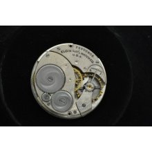 Vintage 12s Elgin Open Face Pocket Watch Movement Grade 303 For Repairs
