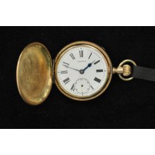 Vintage 18 Size Standard Hunting Case Pocket Watch Keeping Time With Fob!!