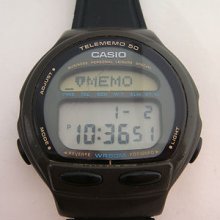 Vintage 1992 Casio Db-56w Module 965 Lcd Digital Watch Telememo 50