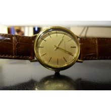 Vintage 60's Girard Perregaux 18k Solid Rose Gold Wrist Watch - Original Dial