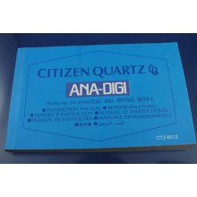Vintage Citizen Quartz Ana-digi Watch Instructions Booklet Cal 8950 , 8951