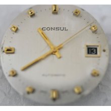 Vintage Consul W Date Dial Automatic Movement 17 Jewels A313