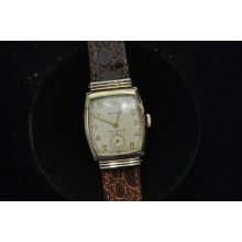 Vintage Mens Benrus Wristwatch Model Ar 15 Hooded Lugs For Repairs