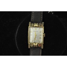 Vintage Mens Bulova Wristwatch Caliber 8 Ba From 1953 Fancy Lugs Keeps Time!