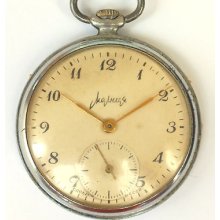 Vintage Molnija (molnia) Cal. 3602 Pocket Watch 18 Jewels Open Face Gold Hands