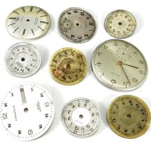 Vintage Pocket Watch Dials Faces Metallic Steampunk Supplies Watch Parts DIY Steampunk Supplies - 139
