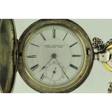 Vintage Scarce Big 18 Size,silver, John Russel And Co. Pocketwatch