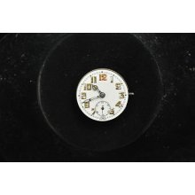 Vintage Swiss P.h Wolf Wwi Style Wristwatch Movement Porcelain Dial Runningh\