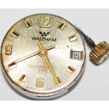 Vintage Waltham W Date Dial Automatic Movement 17 Jewels A264