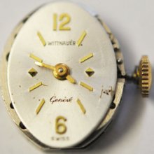 Vintage Wittnauer Wrist Movement 17 Jewels Cal 5-d5 801