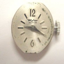 Vintage Wyler Wl123 Caliber 17 Jewel Movement, Dial & Hands Broke Bal, Good Ms