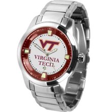 Virginia Tech Hokies VT Mens Titan Steel Watch