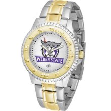 Weber State Wildcats Mens Stainless 23Kt Watch